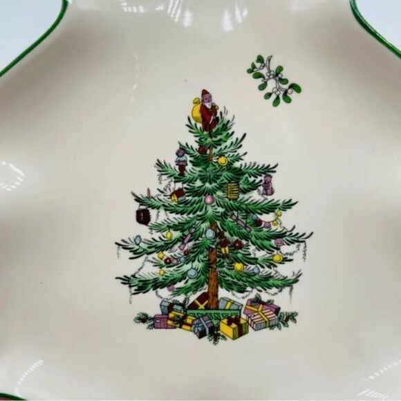 Spode Christmas Tree Trinket Dish Plate S3324 - Picture 2 of 4